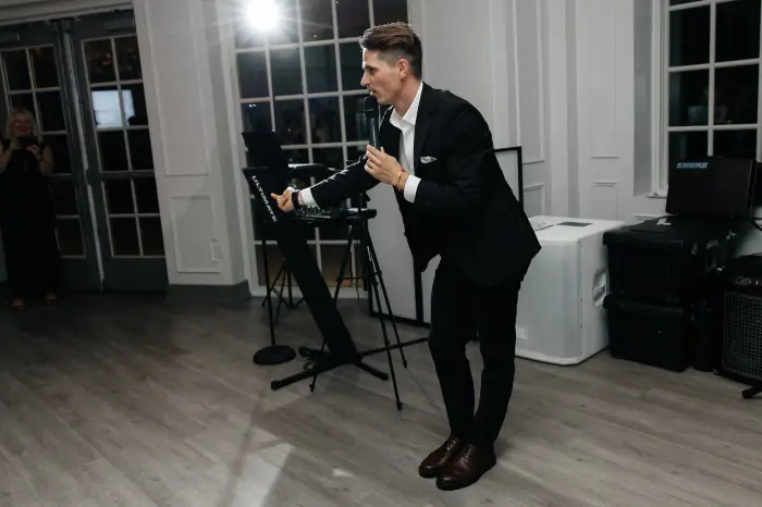 DJ setup in a wedding hall