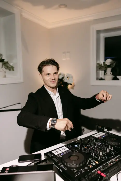 Vladyslav at the DJ controller