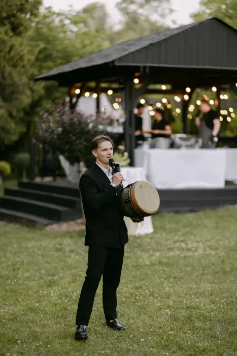 Hand drum on the lawn